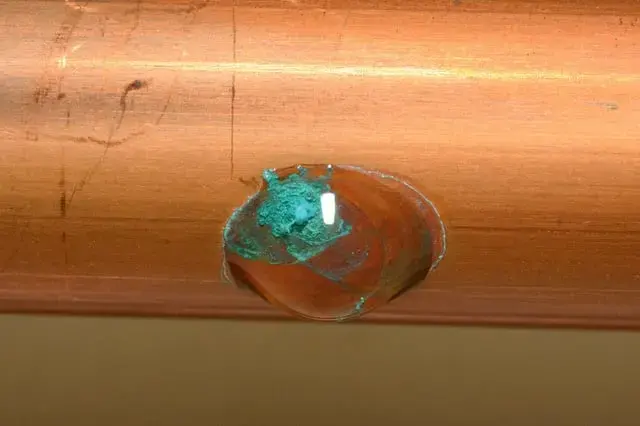 Corroded Pipe and Pinhole Leak Water Damage in Costa Mesa, CA